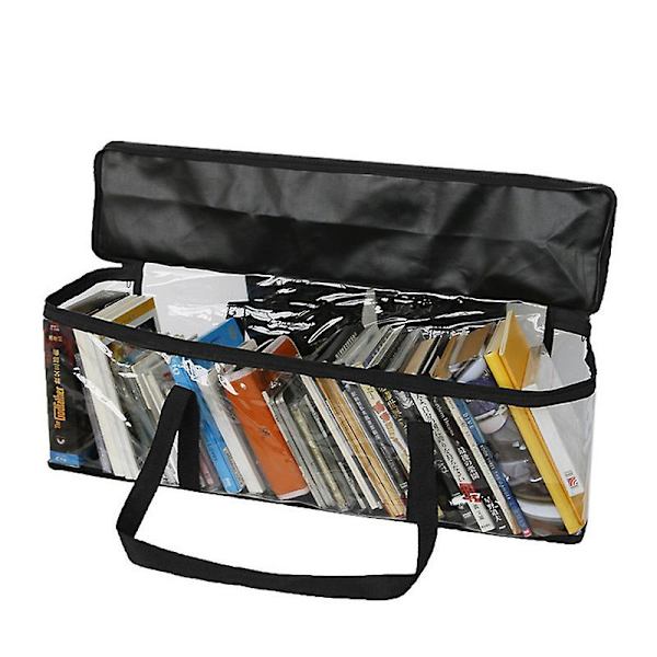 Evago DVD Opbevaringsposer Holder Op Til 160 DVD'er (40 I Hver Pose), Vandafvisende DVD Holder Etui Med Håndtag, Transparent PVC Media Opbevaring Til DVD'er, CD'er, V