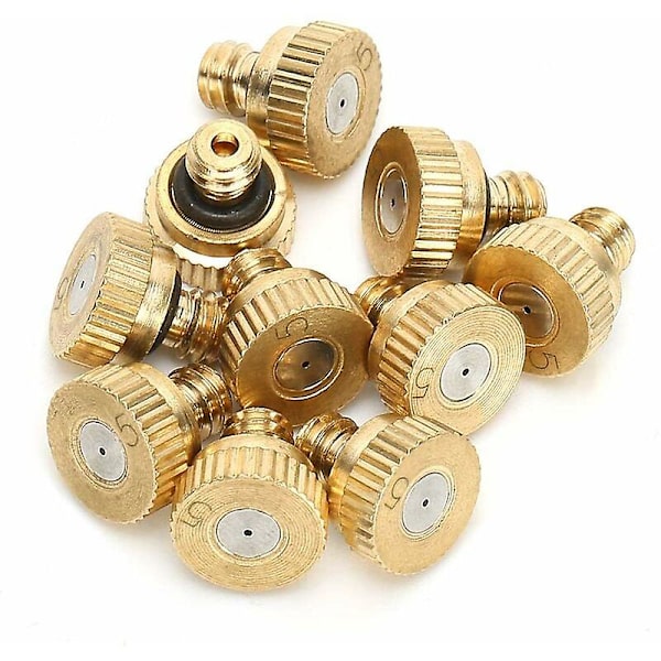 10 kpl messinkisumutussuutinta 0,5 mm vuototiivis atomizer-suutin jäähdytysjärjestelmä kasvihuoneelle