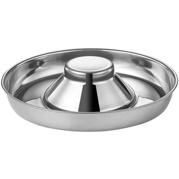 Anti-glupsk katteskål i rustfritt stål – Diameter 22 cm