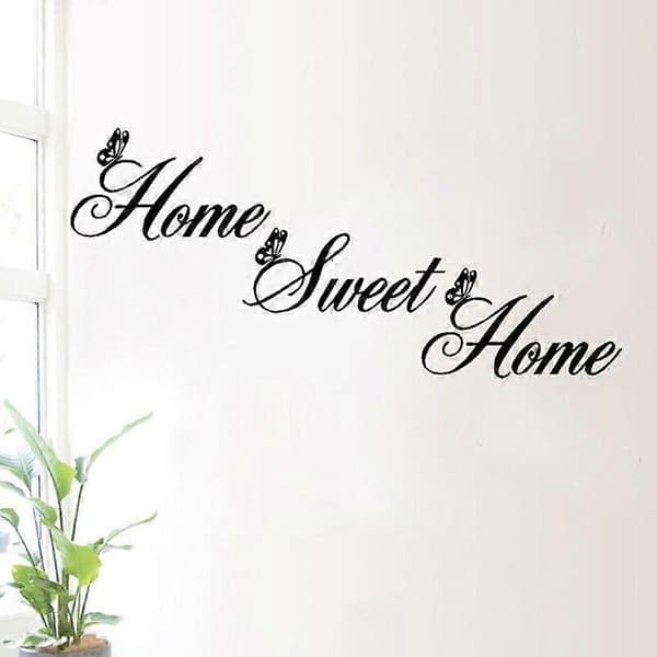 Sweet Home Ordspråk Väggdekal Vardagsrum Sovrum Tapetdekaler Konstdekor
