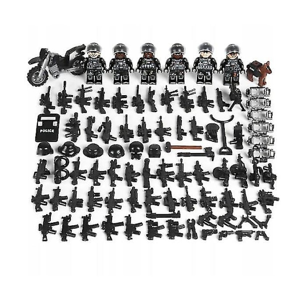 Kvalitet Hög SWAT SET ARMÉ SOLDATER KRIG KOMMANDOS byggklossar lekset för barn present