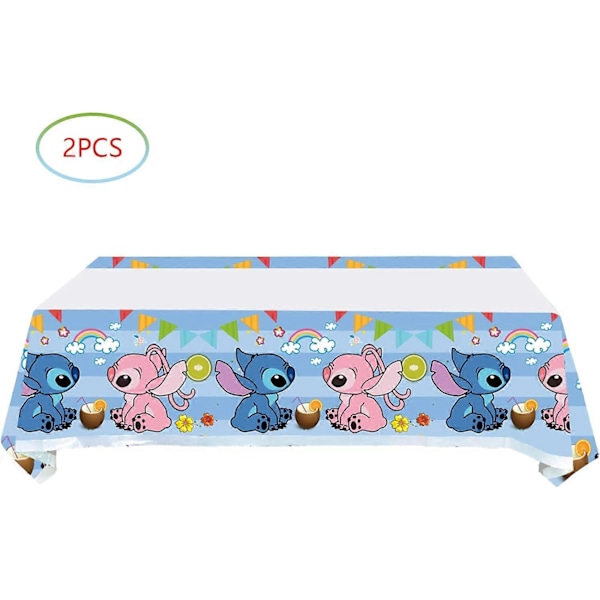 2 kpl Lilo ja Stitch -pöytäliina Lilo ja Stitch -pöytäpeite Juhlatarvikkeet Koristeet (70\" x 42\")