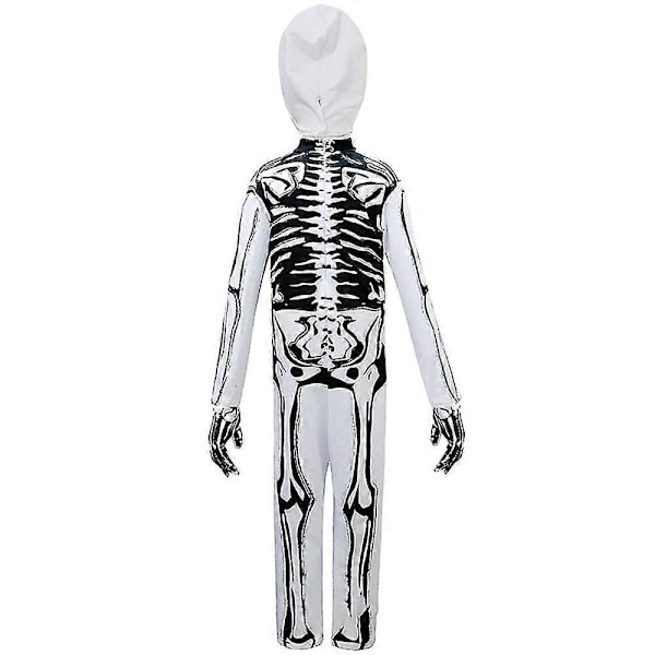 3-14 År Børn Skelet Bodysuit Handsker Maske Cosplay Sæt 5-7 Years
