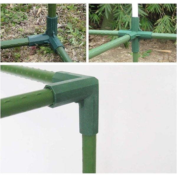 Drivhusrammeforbindelse, 12 stk Plastforbindelse Blomster Rattan Plastspenne