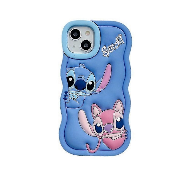Skal för iPhone 6/7/8/SE/XR/11/12/13/15, Lilo & Stitch Mjukt Silikon Sött Telefonskydd 12
