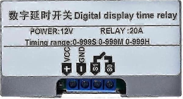 12v Tidsrelæ 12 Volt Timer Relæ Udendørs 10a Digitalt Sluk-relæ Justerbar Gave Tw