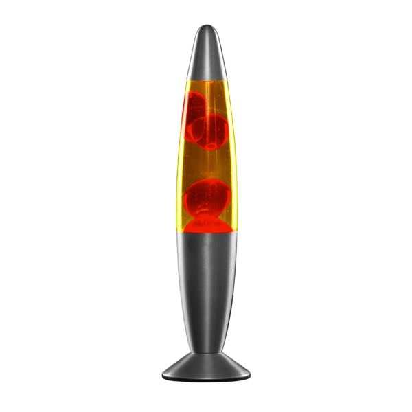 Rød lavalampe: Klassisk nostalgisk design - Volcano Lava Lampe - Metal Base Wax Lamp - EU