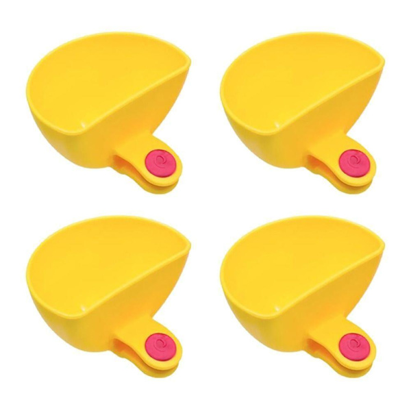 4x Dip Clip skåle til tallerken sauce grab clip-on dip holdere dip beholder Yellow