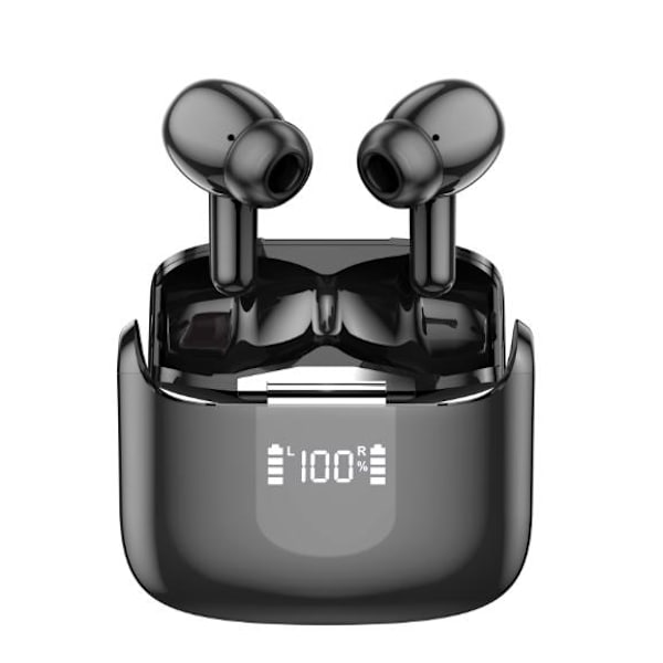 Smart touch, lang batterilevetid, tre-skjerms digital display, trådløse in-ear Bluetooth-hodetelefoner -