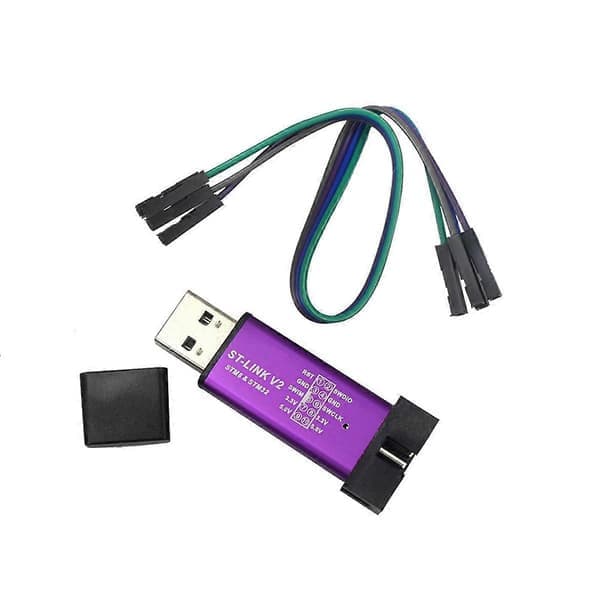 ST-Link V2 Mini STM8 STM32 Simulator Download Programmer Programmering med beskyttelse DuPont-kabel ST Link