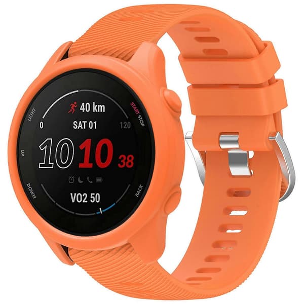 Til Garmin Forerunner 255/Forerunner 265 Silikonearmbånd med krydsmønster og urkasse Multicolor Style C