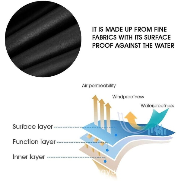 Hagemøbeltrekk for 2/3/4 seter, vanntett utendørs møbeltrekk laget av slitesterkt Oxford-materiale med PVC-belegg