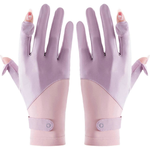 Silkeshandskar - Split Ice Silk Solskyddshandskar, Lila
