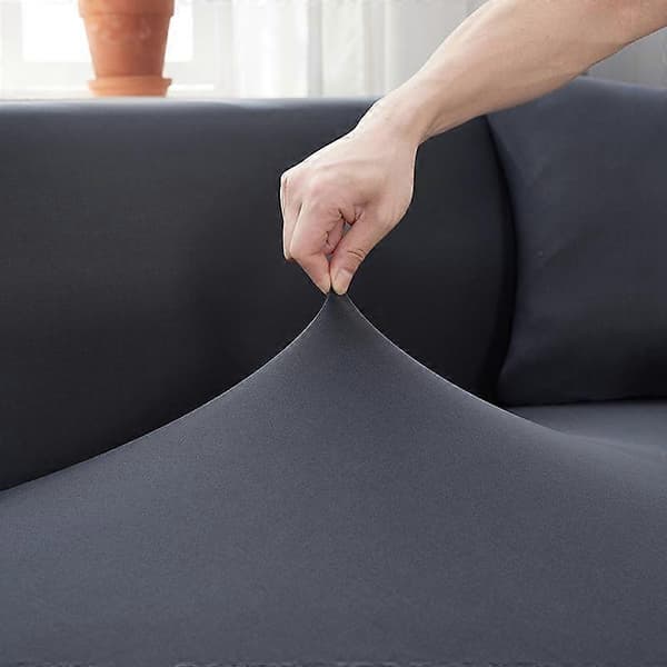 Vattentätt sofföverdrag för vardagsrum, elastiskt L-format hörnsofföverdrag, sofföverdrag för soffa wine red 1 Seater 90-140cm