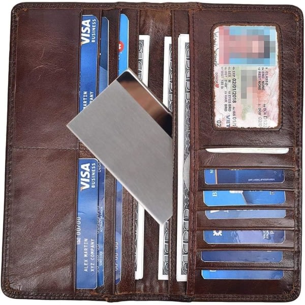 Superlet visitkortholder Professionelt etui i rustfrit stål Hold visitkort i upåklagelig stand Slankt design, sølv