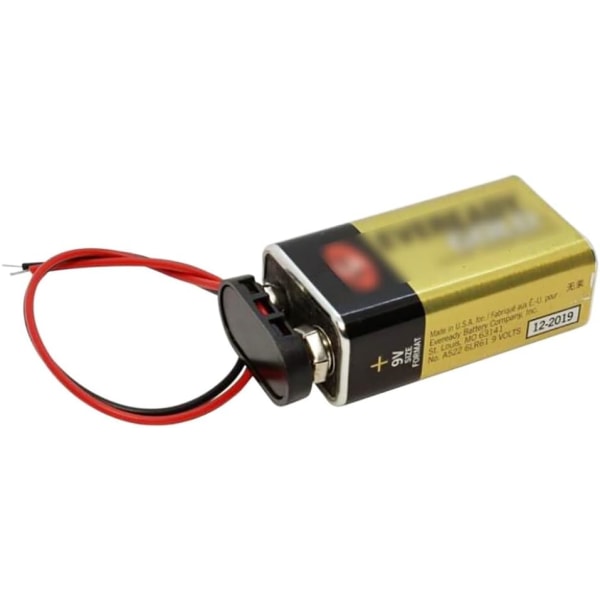 9V Batteriklämma Anslutning 10 Stycken PP3 Batterisnaps Anslutning I-typ Plast Batterisnaps med 15 cm Flygande Ledningar Snap On 9V Batterianslutning Kabel