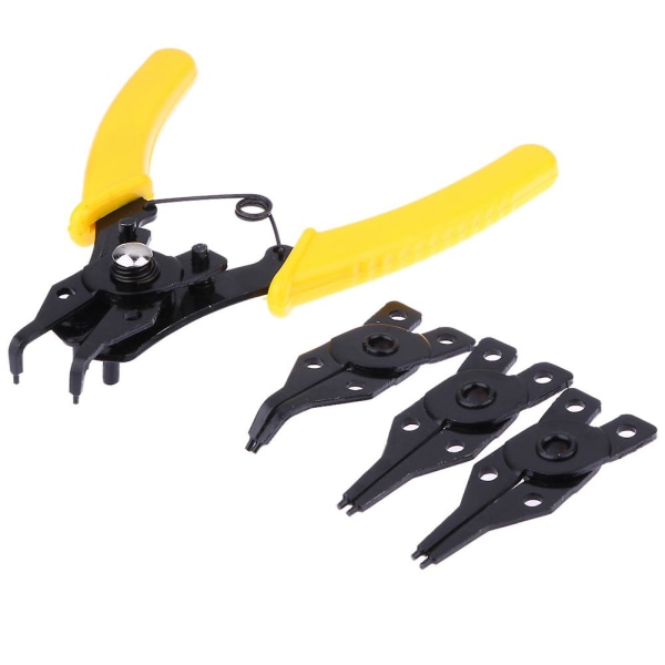 4 i 1 sæt multi crimp snap ring tang, multifunktionstang værktøj intern ekstern ringfjerner fastholdelses circlip tang ny