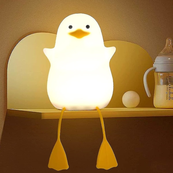 Duck Night Light For Kids, Söt Seagull Silikon sänglampa för barnkammare, Abs+sil, Touch Control, Bärbar och Uppladdningsbar Dimbar, Birthday Xmas G