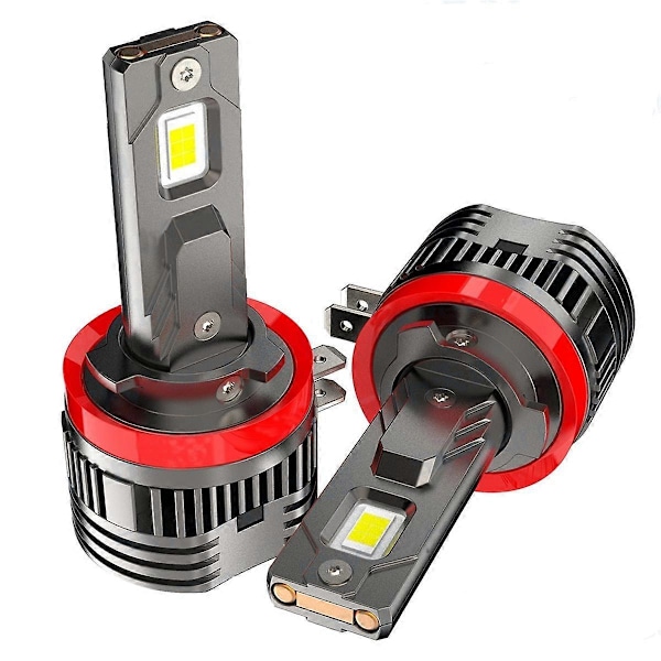2 stk. H11B LED Forlygtepærer Turbo 80W 30000LM Lavt Lys Højlys 6000K Hvid til Fiesta Hyandai Plug and Play