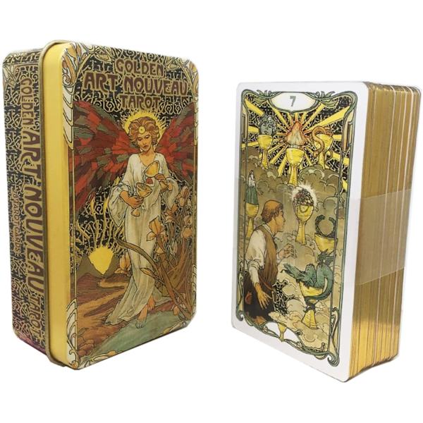Tarot-kortit oppaalla ja laatikolla, alkuperäiset ennustustyökalut tulevaisuuden ennustamiseen Tarot-korttipakka aloittelijoille ja asiantuntijoille