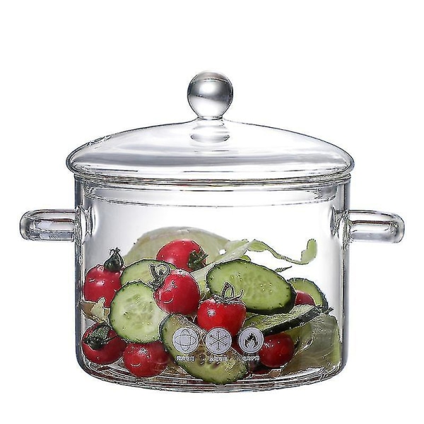 1 kpl Lämmönkestävä kirkas lasinen keittoastia pikamonitoimikattila kotikeittiöravintolaan 1500 ml