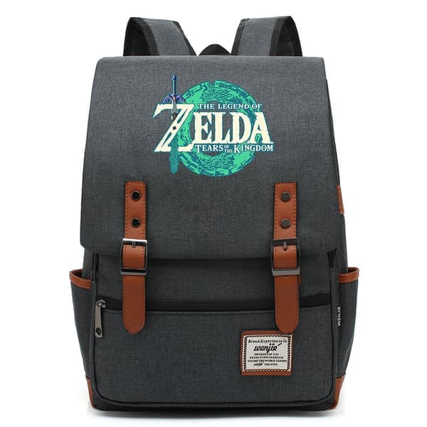Zelda USB-opladende skoletaske rygsæk til studerende - Rejse-notebook-laptoptasker