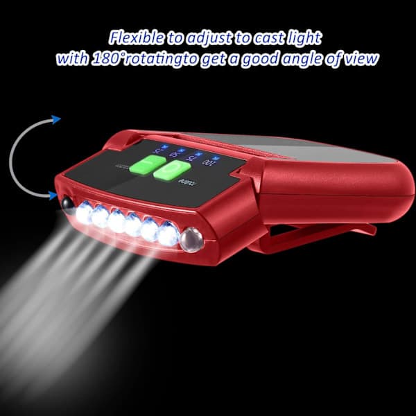 2 stk. LED-klemme på kasketlys, USB genopladelige hatlys C{ROG}