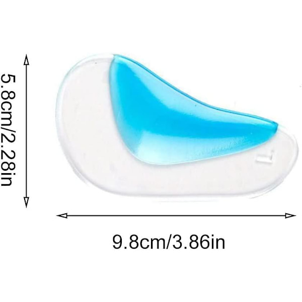Gel Arch Support Cushion självhäftande platta fötter Plantar innersulor för vuxna hälso- och sjukvårdslabb och Life Sciences innersula blå 1 par)