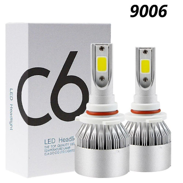 2x Cob Car Led-strålkastare Dimljus 9006 Hb4 72w 7600lm Ip65 Vattentät Auto Front Glödlampa Bilstrålkastare 6000k Bilbelysning
