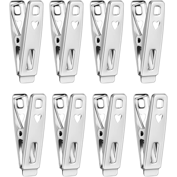 40 stk. rustfrit stål klemmer til tøj, metalclips, sokkeklemmer, klemmer til tøj, multifunktionelle klemmer til tøj