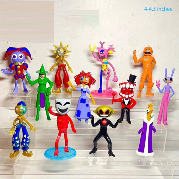 Fantastiska digitala cirkusactionfigurer Unik design Simuleringsminiatyrmodeller för barn Pojkar Flickor Födelsedagspresenter 12pcs