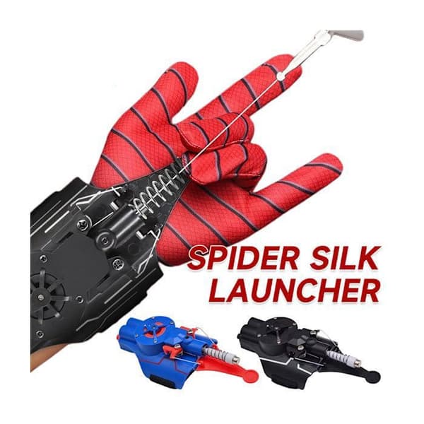 ®RisingFF Spider Web Shooter, ægte brandreb-udskyder, håndledslegetøj, rollespil, sort