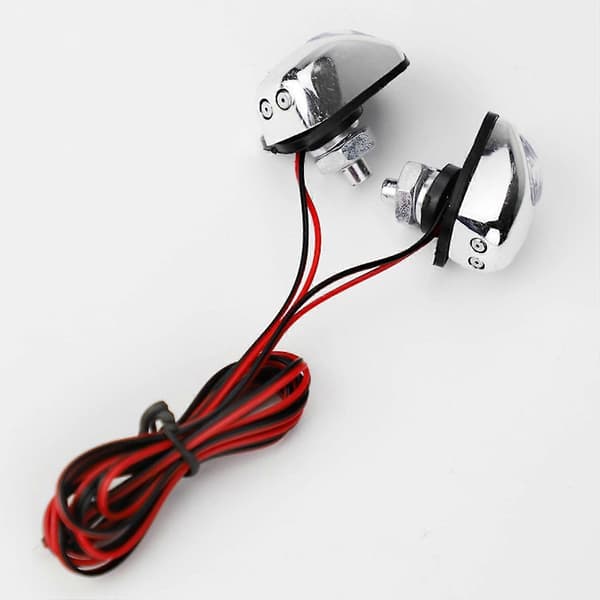 1 Par Auto LED Lys Frontrute Vindskjerm Spyle Dyse Visker Vasker Lampe Red