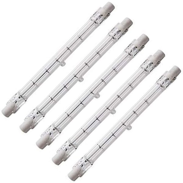 Dimmable R7s 189mm 100w Halogen Pencil Bulb Ac220-240v J189 Linear Halogen Floodlight For Landscape, Security, Street Lighting (set Of 5)