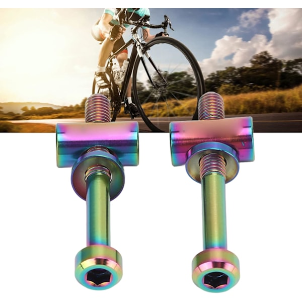 2 st M5 x 40 mm sadelstolpsklämma bult, titanlegering cykelsadelstolpsskruv för sadelstolpe