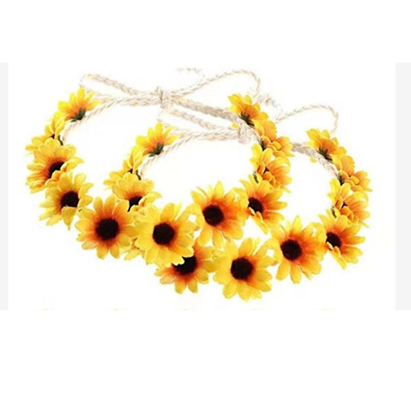 Daisy-kukkahiuspanta, tyylikäs auringonkukkaseppele, morsiamen häähiusseppele, 1 kpl white