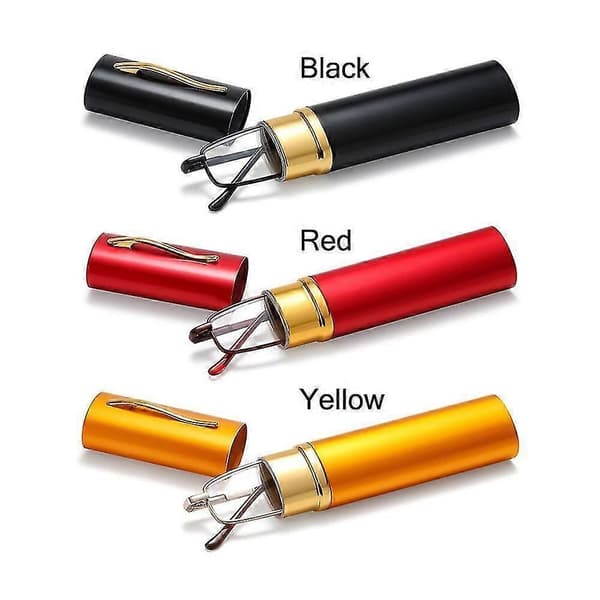 Slanke lesebriller med pennklips, etui, lesere for menn og kvinner Strength 1.0x black