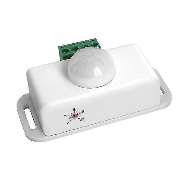 DC 12V 24V Krops Infrarød PIR Switch Bevægelsessensor Human Motion Sensor Detektor LED white