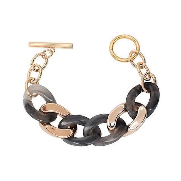 Shixin Hip Hop Overdrevet Tyk Led Kæde Armbånd Til Kvinder Ccb Materiale Store Brede Armbånd Mode Hånd Kæder Smykker S06-1