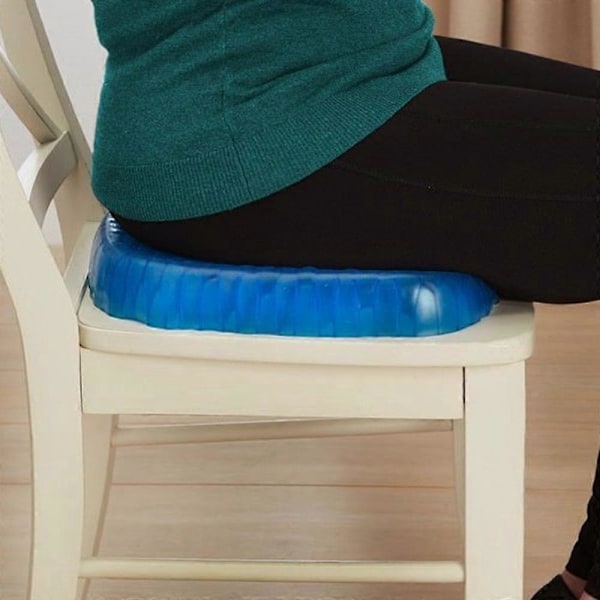 Gel Sitter Sittdyna, Andningsbart Honeycomb-stöd, Bekväm Smärtlindring för Kontoret, Flexibel Design, Ergonomiskt Ryggstöd för Långa Timmar av Sittande