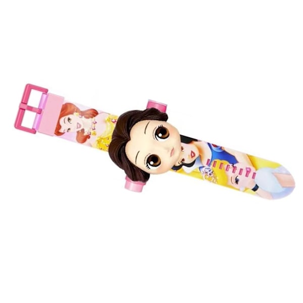 Barn Söta Tecknade Armbandsur Leksak Hög Noggrannhet Barn Projektor Klocka Leksak för 3 till 8 År Gamla Pojkar och Flickor Princess