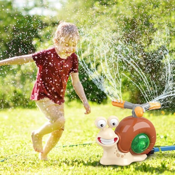 Vandspreder/havedrejespil til børn; sommerlegetøj til alderen 3-10 år; inkluderer opbevaringspose (brun snegl)