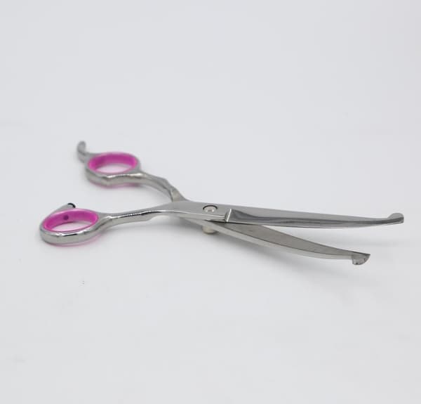 Hundesaks buet 19 cm Sølv/Rosa