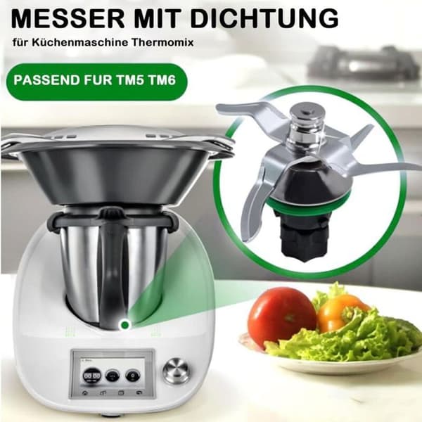 Foodprocessor-blandeblad - LUSKYKA® - Rustfrit stål - Fire skarpe blade