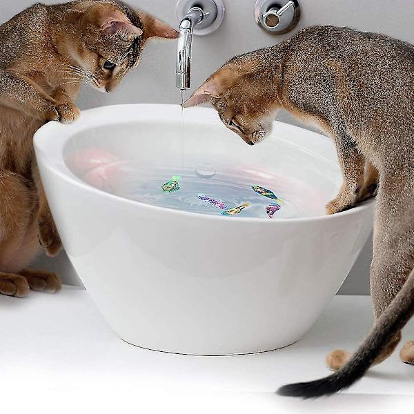 5 st elektroniska fisk baby sommar badleksak husdjur katt leksaker simning robot fisk med LED-ljus vatten simbassäng badkar leksaker