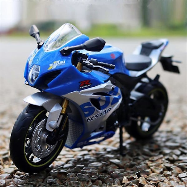 1:12 Suzuki GSX-R1000R Legering Racing Motorcykel Model Støbt Street Cross-Country Motorcykel Model Børnelegetøjsgave RSV4 Black FoamBox