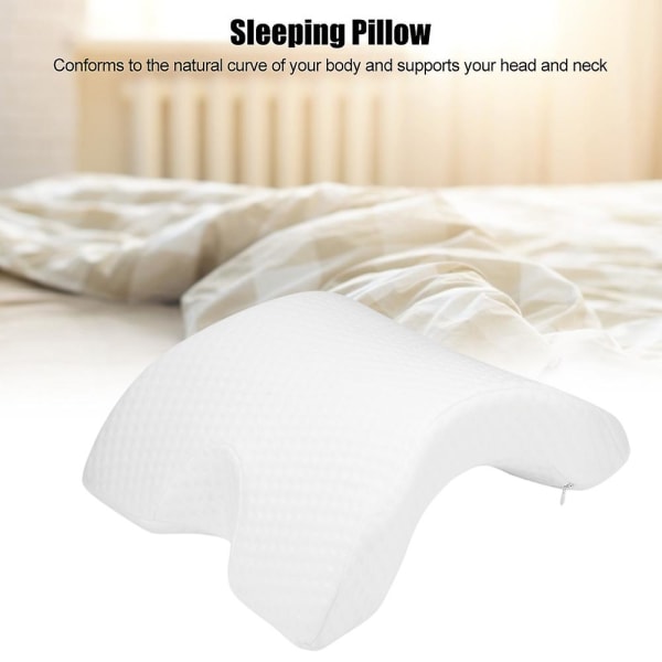 Kaareva U-muotoinen tyyny, kaareva memory foam, nukkumiskaulan tyyny pariskunnalle