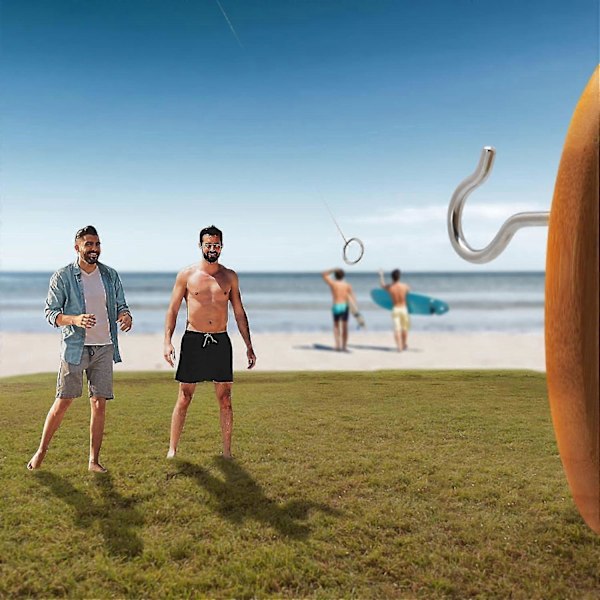 Krok och Ring Kast Spel för Vuxna, Ring Kast Tailgating Spelset, Brickspel, Trädgårdsspel för Inomhus/Utomhus Familjekul Festspel