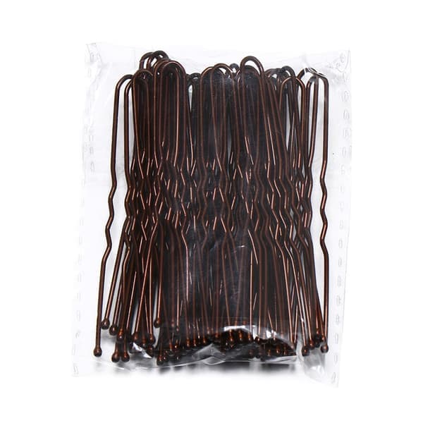 100 stk U-formede hårnåler bølgete metallhårspenner black
