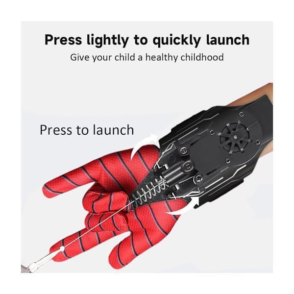 ®RisingFF Spider Web Shooter, ægte brandreb-udskyder, håndledslegetøj, rollespil, sort